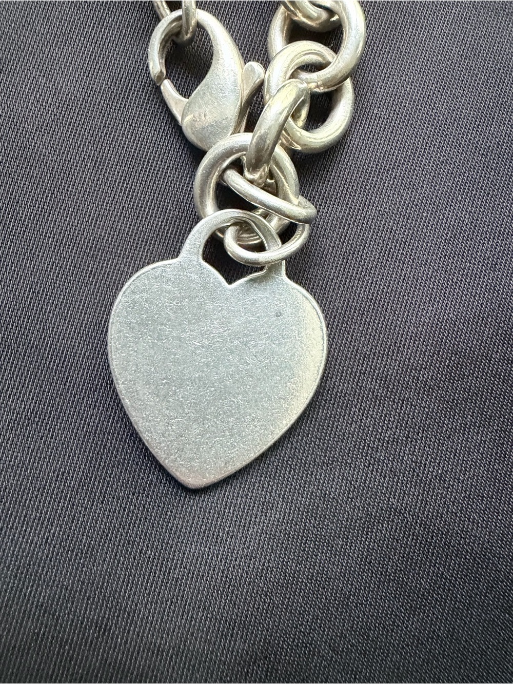Tiffany & Co. Silver Heart Tag Curb Link Bracelet - Picture 3 of 4